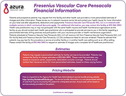 Fresenius Vascular Care Pensacola financial info