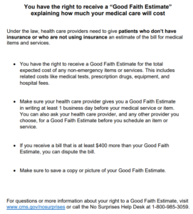 Good Faith Estimate Form Disclosure - Miami Financial Information