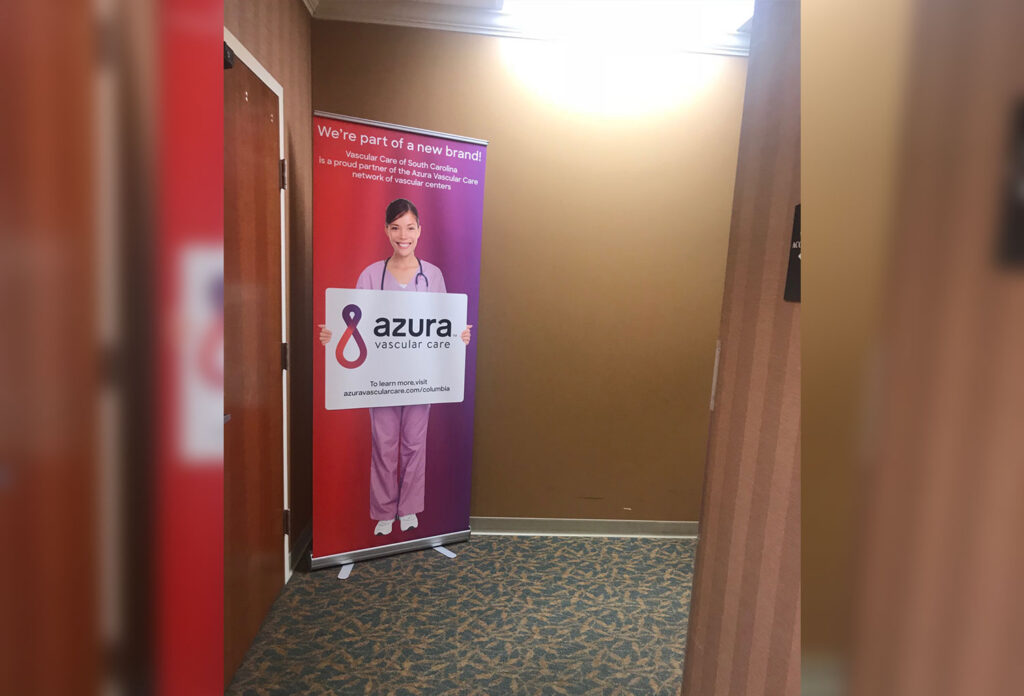 Azura Vascular Care standing banner