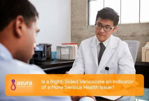 doctor and patient, right-sided varicocele