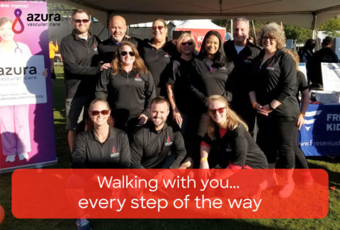 Azura Vascular Care team at the 2018 National Kidney Foundation Walks