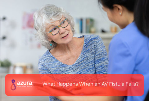 A caregiver and patient, When a AV fistula fails