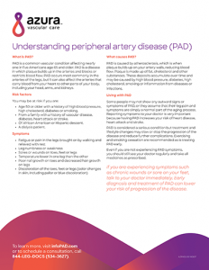 Your Quick Guide to Understanding Peripheral Artery Disease fact sheet