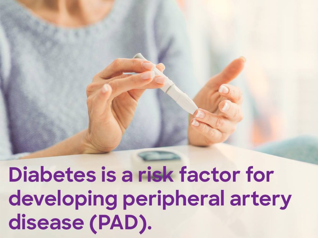 diabetes is a risk factor for developing pad