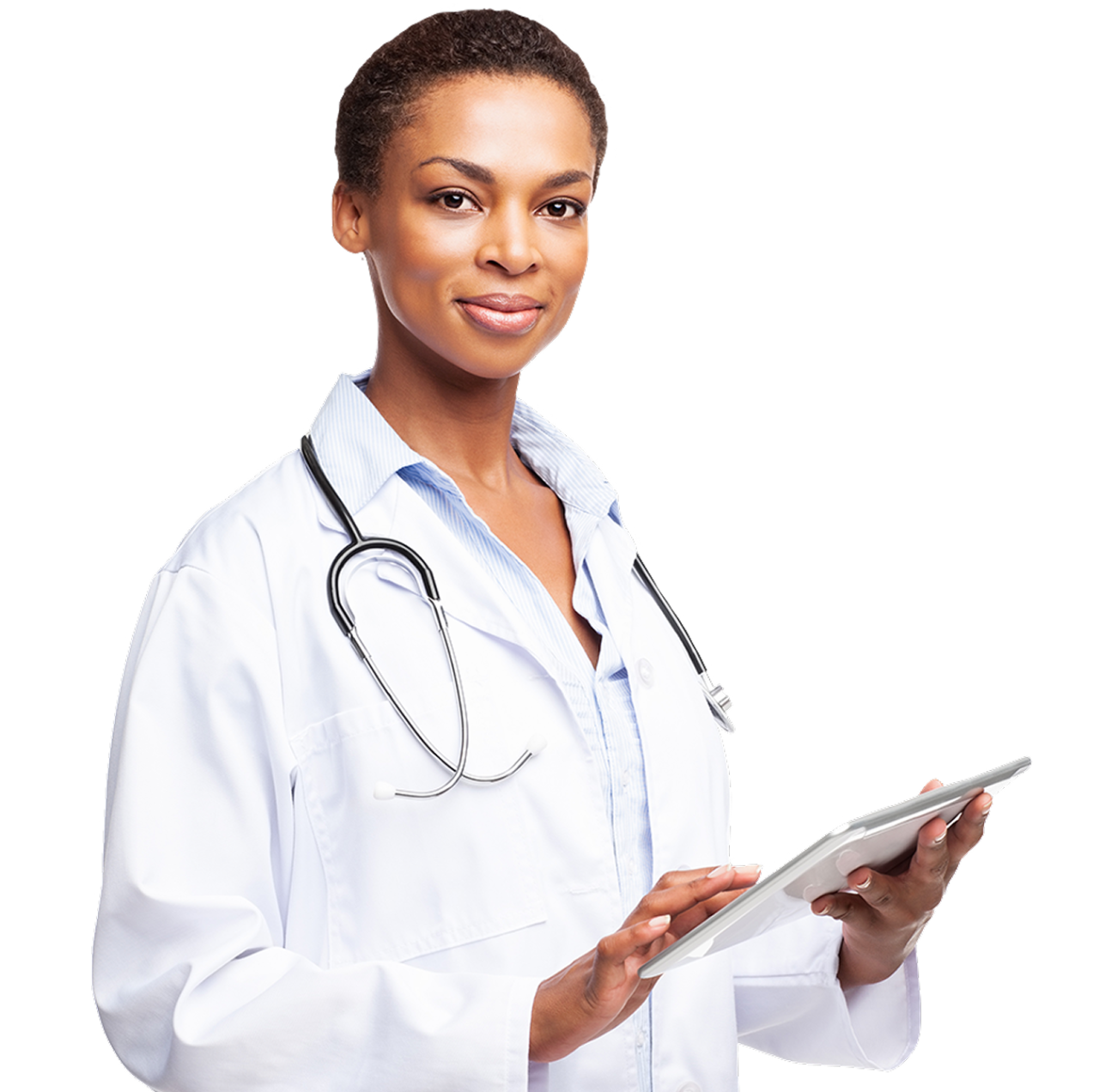 A vascular doctor with a tablet