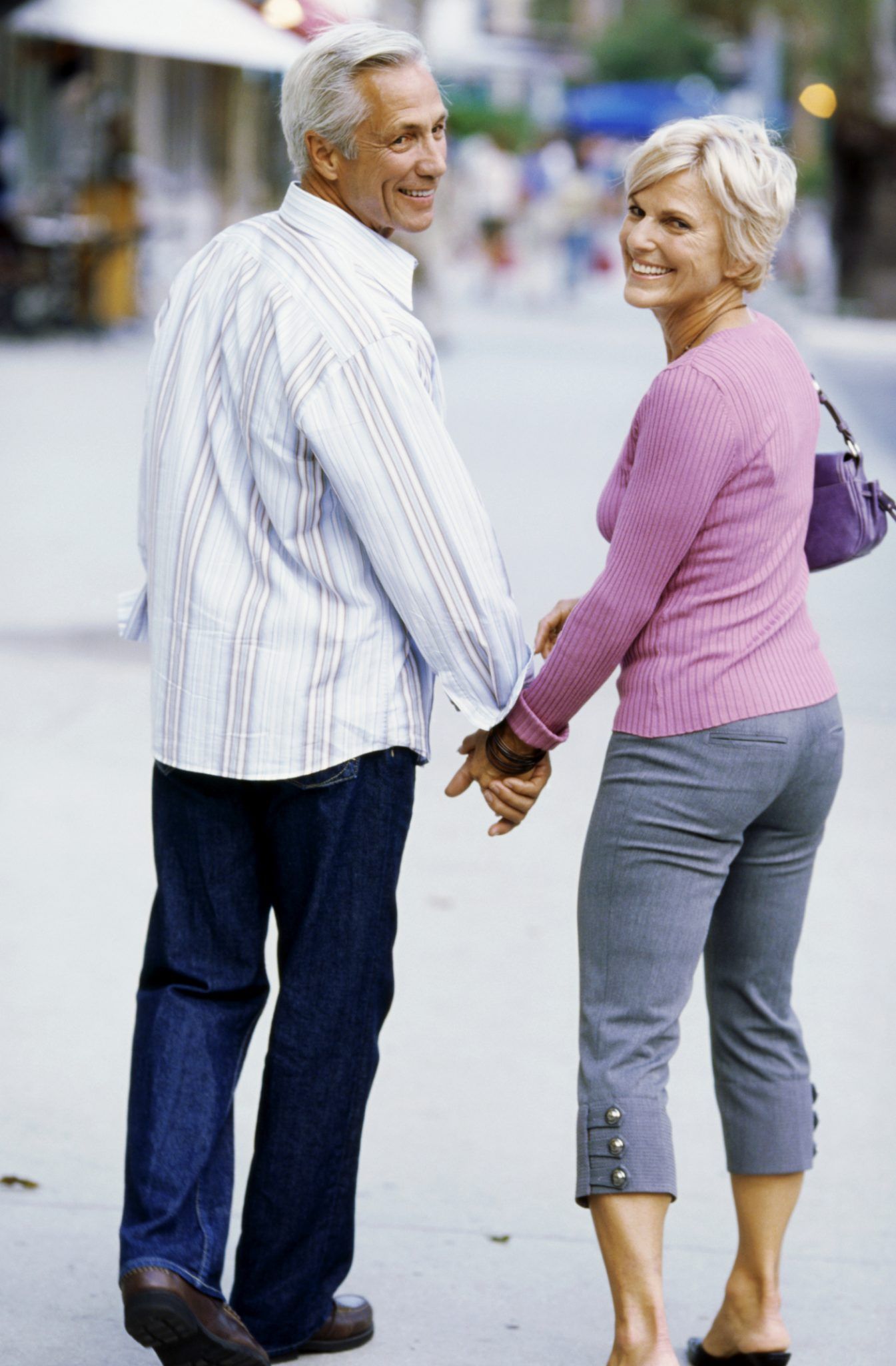 couple walking holding hands