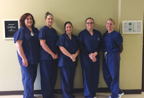 Metrolina Access Center team, five women in scrubs