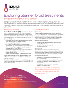 Exploring Uterine Fibroid Embolization Treatment Options fact sheet