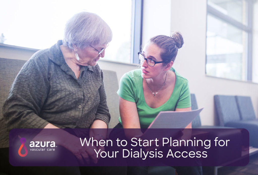 Young woman showing an elderly woman documents, When to Start Planning for Your Dialysis Access