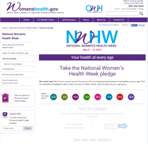 national womens health week website image