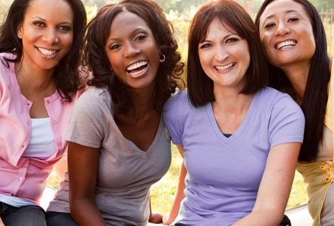 Group of Women Smiling Together