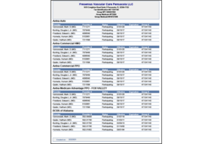 Fresenius Vascular Care Pensacola provider list